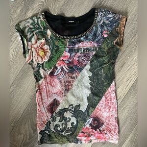 Desigual Artistic Floral Women's Tee